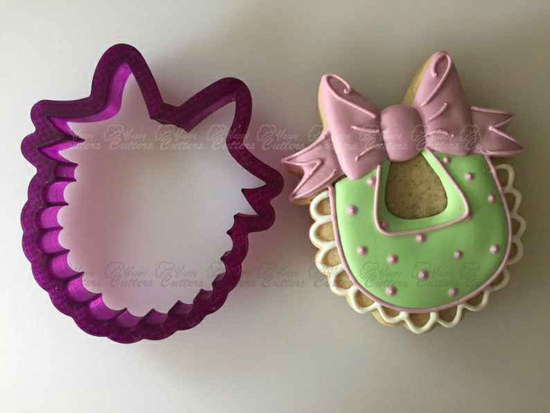 Miss Doughmestic Baby Bib with Bow or Scalloped Plaque with Bow or Wreath Cookie Cutter and Fondant Cutter and Clay Cutter,
                      baby shower cutters, baby shower cookie cutters, baby shower fondant cutters, baby shower cutter, boss baby cookie cutter, baby themed cookie cutters, animal cookie cutters michaels, soldier cookie cutter, peach cookie cutter, plaque cookie cutter, metal christmas cookie cutters, dancer cookie cutter, spade cookie cutter, personalized cookie cutter stamp,
                      