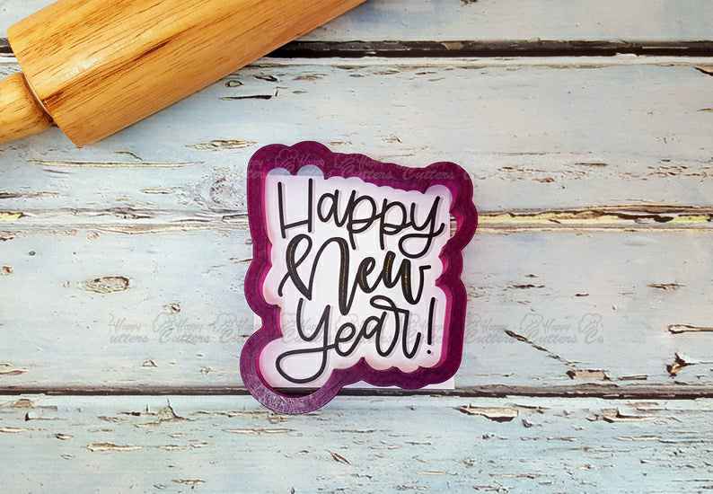 Happy New Year Lettered Cookie Cutter and Fondant Cutter and Clay Cutter with Optional Stencil,
                      cookie stencil, stencil, baby stencil, letter stencils, stencil designs, custom stencils, graduation cap cookie cutter michaels, 8 cookie cutter, valentine's day cookie cutters, minnesota cookie cutter, williams sonoma cookie cutters, donkey cookie cutter, cookie cutters uk, axe cookie cutter,
                      