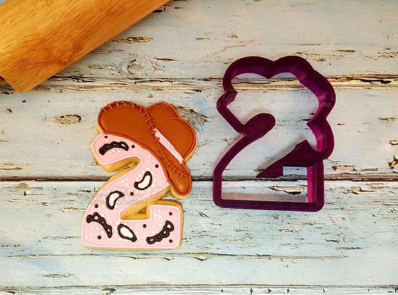 Two or 2 or Second Birthday or Anniversary  Number with Cowboy Hat Cookie Cutter or Fondant Cutter and Clay Cutter,
                      alphabet cookie cutters, alphabet cookie stamps, large alphabet cookie cutters, mini alphabet cookie cutters	, number cookie cutters, number 1 cookie cutter, silhouette cookie cutter, cactus cutter, snowflake cookie stamp, sweater cookie cutter michaels, metal cookie cutters walmart, pennywise cookie cutter, moose head cookie cutter, oh baby cookie stamp,
                      