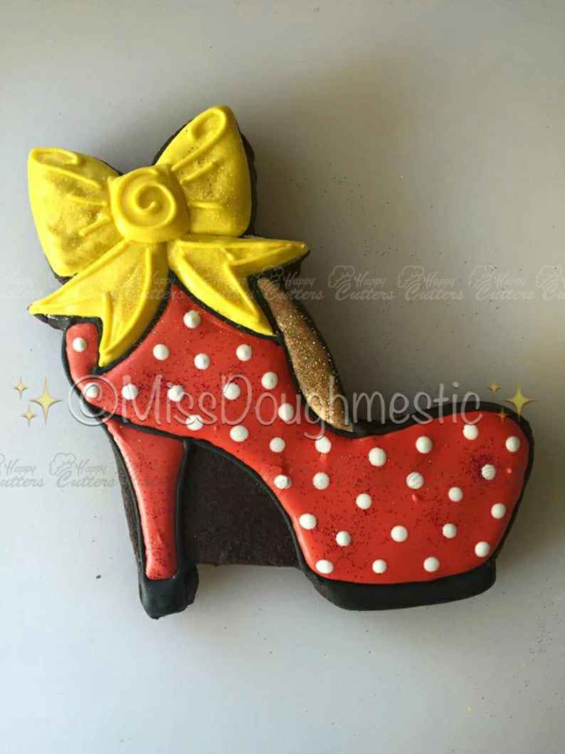 Miss Doughmestic High Heeled Shoe with Bow Cookie Cutter and Fondant Cutter and Clay Cutter,
                      dress cookie cutter, high heel cookie cutter, high heel shoe cookie cutter, perfume bottle cookie cutter, ballet cookie cutter, corset cookie cutter, bowling cookie cutters, pencil cookie cutter, weed leaf cookie cutter, square cookie cutter, beehive cookie cutter, jigsaw cookie cutter, fancy letter cookie cutters, graduation cut out cookies,
                      