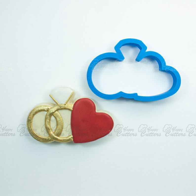 Wedding Ring Pair with Heart Cookie Cutter | His and Hers Rings | Ring Pair Cookie Cutter | Wedding Cookie Cutters | Engagement Cookies,
                      heart cookie cutter, heart shaped cookie cutter, heart cutter, heart shape cutter, mini heart cookie cutter, love heart cookie cutter, cloud cookie cutter, large pumpkin cookie cutter, impression cookie cutters, first communion cookie cutters, vintage cookie cutters, minnie mouse bow cookie cutter, musical note cookie cutters, pocoyo cookie cutter,
                      