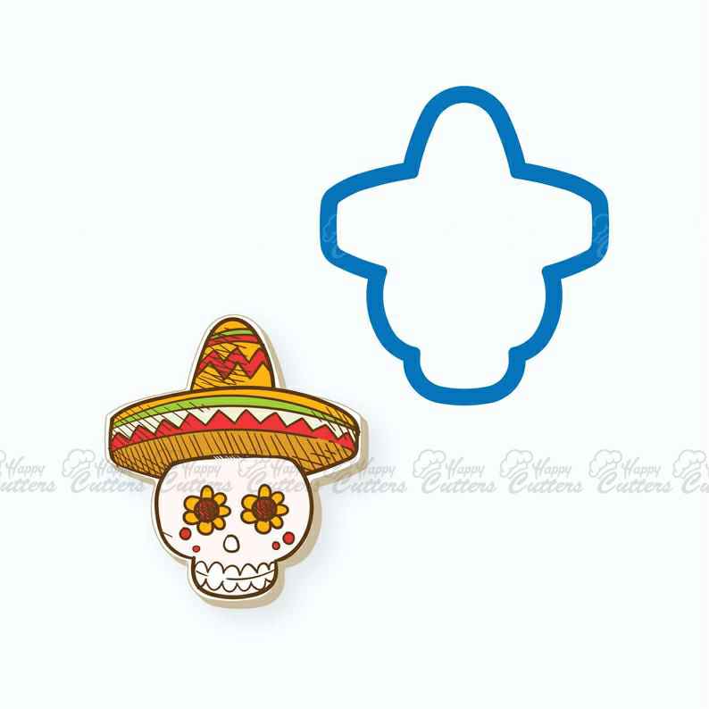 Skull with Sombrero Cookie Cutter | Sombrero Cookie Cutter | Mini Cookie Cutters | Unique Cookie Cutters | Cinco De Mayo Cookie Cutter,
                      skull cookie cutter, sugar skull cookie cutter, skeleton cookie cutter, cookie cutters halloween, halloween cutters, sweet cutters, kingdom hearts cookie cutter, cowboy cookie cutter, eevee cookie cutter, deer cookie cutter hobby lobby, easter cutters, alpaca cookie cutter, hibiscus cookie cutter, truck and tree cookie cutter,
                      