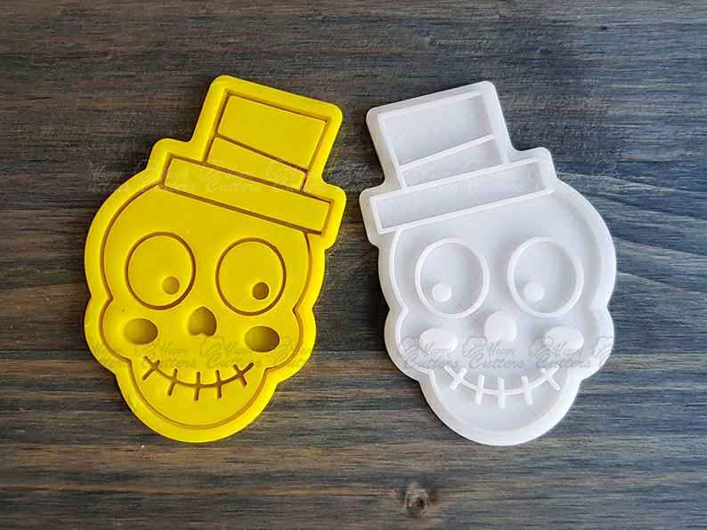 Skull wearing Hat Cookie Cutter and Stamp, skull cookie cutter, sugar skull cookie cutter, skeleton cookie cutter, cookie cutters halloween, halloween cutters, sweet cutters, bowling pin cookie cutter michaels, pastry cutter shapes, dinosaur shape cutters, tiny teddy cookie cutter, christmas light cookie cutter, mini letter cookie cutters, sunglasses cookie cutter, corn cookie cutter, happy cutters, best cookie cutters