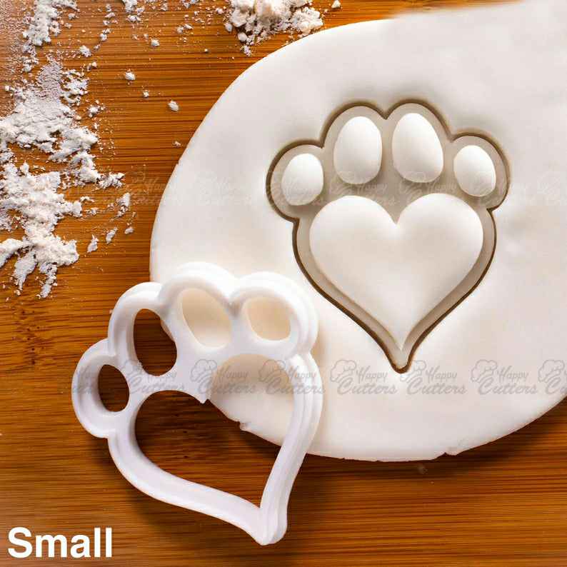 Paw print with Heart Shaped Paw pad cookie cutter | biscuit cutters | puppy paws print dog lover dogs foot prints feet footprint cat cats,
                      dog paw cutter, dog bone cookie cutter, animal cutters, dog cookie cutters, dog shaped cookie, cat cookie cutter, 3 inch biscuit cutter, fondant cutters kmart, homemade biscuit cutter, wedding ring cookie cutter, goldendoodle cookie cutter, making your own cookie cutters, hand shaped cookie cutter, sweet sugarbelle halloween,
                      