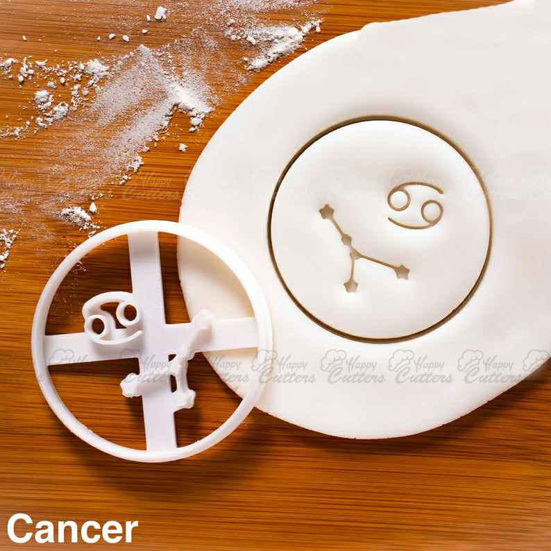 Cancer cookie cutter |  biscuits cutters horoscope zodiac star sign sun moon Constellations astrological astrology celestial,
                      star cookie cutter, star shaped cookie cutter, small star cookie cutter, star shape cutter, star fondant cutter, outer space cookie cutters, whisked away cookie cutters, seasonal cookie cutters, vintage cookie cutters, hexagon fondant cutter, wedding cookie cutters, pirate cookie cutter, pine cone cookie cutter, incredibles cookie cutter,
                      