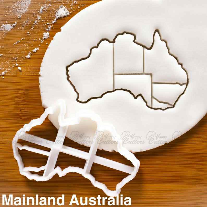 Mainland Australia cookie cutter - Geography map biscuit cutter | Planet fondant cutter | clay cheese world cutter ooak ,
                      state cookie cutters, state shaped cookie cutters, country cookie cutters, hawaiian cookie cutters, indian cookie cutter, flag cookie cutter, old river road copper cookie cutters, shopkins cookie cutters, wave cookie cutter, fox cutter, wilton mermaid cookie cutter, ffa cookie cutter, kaleidacuts etsy, baking cutters,
                      