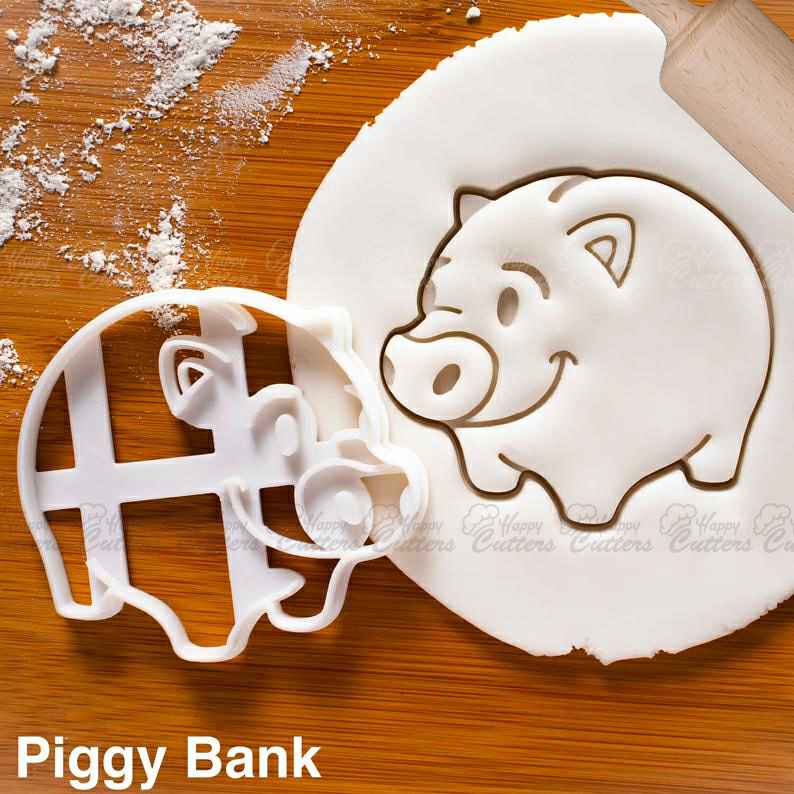 Piggy Bank cookie cutter |  biscuit cutters currency mint dollar bullion karat bank banker cute pig financial finance wealth sack,
                      animal cutters, animal cookie cutters, farm animal cookie cutters, woodland animal cookie cutters, elephant cookie cutter, dinosaur cookie cutters, personalized wedding cookie cutters, cross fondant cutter, mario cookie cutter, sugarbelle mini cutters, feet cookie cutter, 3d christmas tree cookie cutter, paw patrol fondant cutter, mixer cookie cutter,
                      