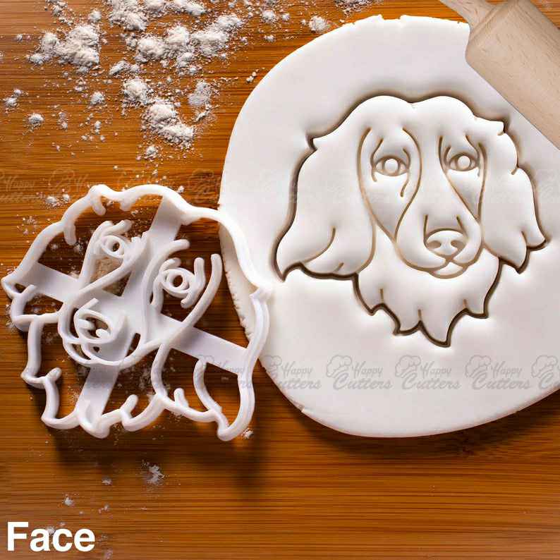 Long Haired Dachshund Face cookie cutter |  biscuit fondant clay dog wiener Dackel Teckel Badger Weenie Bassotto Sosis Perro doxie,
                      dog paw cutter, dog bone cookie cutter, animal cutters, dog cookie cutters, dog shaped cookie, cat cookie cutter, house cutter, princess cookie cutters, wilton gingerbread house cookie cutter, horse head cookie cutter, sweet sugarbelle mini cutters, animal cutters, the office cookie cutters, cloud fondant cutter,
                      