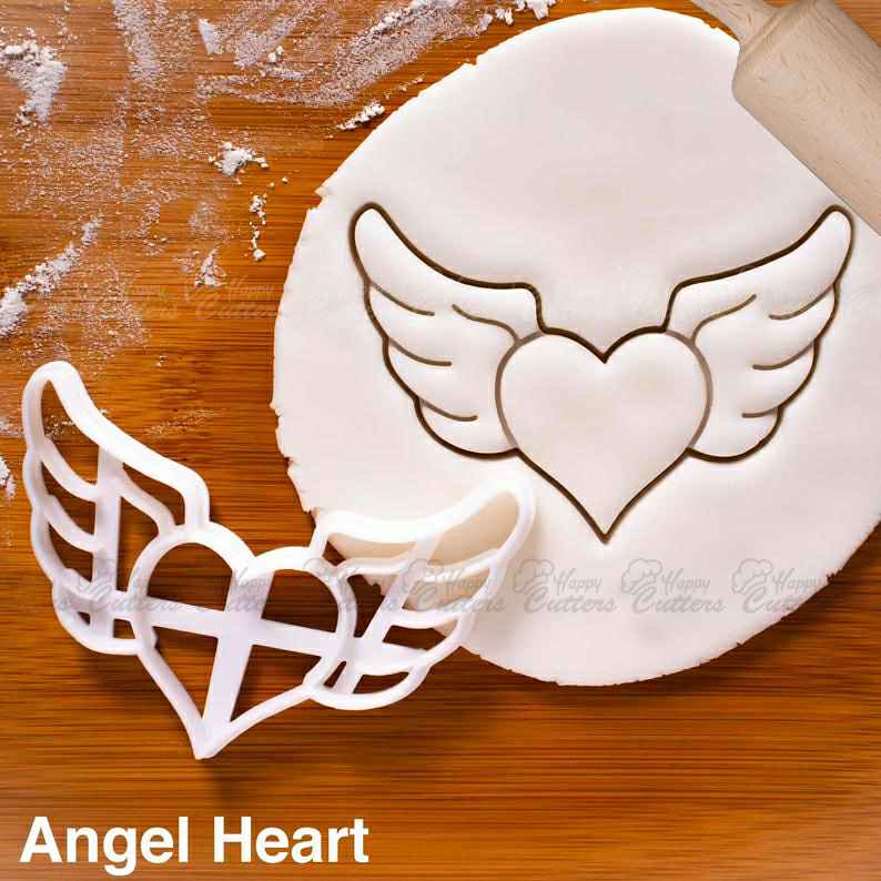 Heart with Angel Wings cookie cutter |  biscuit cutters love shape cookies fallen heaven devil demon horns Halloween Christmas xmas,
                      angel cookie cutter, angel wing cookie cutter, fairy cookie cutter, sweet cutters, cookie cutters halloween, birthday cookie cutters, peppa pig sandwich cutter, fourth of july cookie cutters, bumblebee transformer cookie cutter, grinch cookie cutter, 100 piece cookie cutter set, cookie cutters argos, seasonal cookie cutters, 1 inch star cookie cutter,
                      