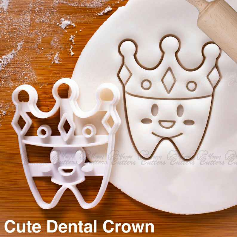 Cute Dental Crown cookie cutter |  biscuit cutters Tooth surgery clinic molar teeth Gift Dentistry Royal Queen King dentist filling, medical cookie cutters, tooth shaped cookie cutter, lips cookie cutter, nurse cookie cutters, stethoscope cookie cutter, syringe cookie cutter, bone cookie cutter, candle cookie cutter, masonic cookie cutter, day of the dead cookie cutter, pine tree cookie cutter, cookie cutters for sale, 3 inch round cookie cutter, k cookie cutter, happy cutters, best cookie cutters