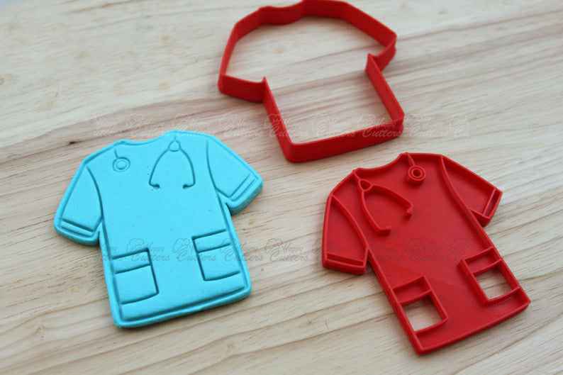 Doctor shirt: Cookie Cutters and Embossers, Cake and Fondant Decorates,
                      medical cookie cutters, anatomical cookie cutter, anatomical heart cookie cutter, nurse cookie cutters, syringe cookie cutter, kidney cookie cutter, teddy bear cookie cutter kmart, tiny star cookie cutter, puzzle piece cutter, rectangle cake cutter, 2019 cookie cutter, gingerbread man cookie cutter, martini glass cookie cutter, bunny cookie cutter,
                      