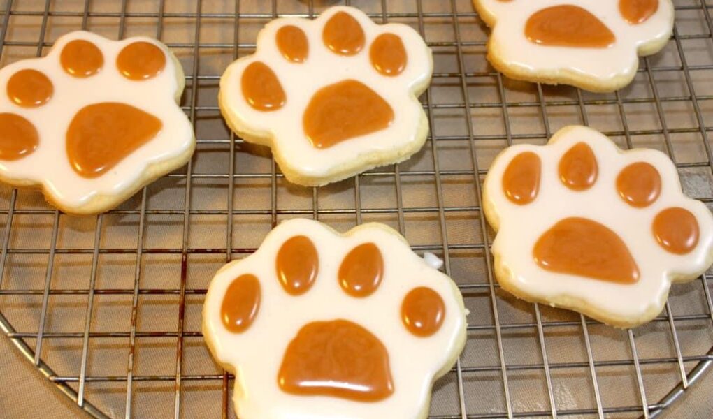 paw print cookie