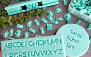 letter fondant stamps