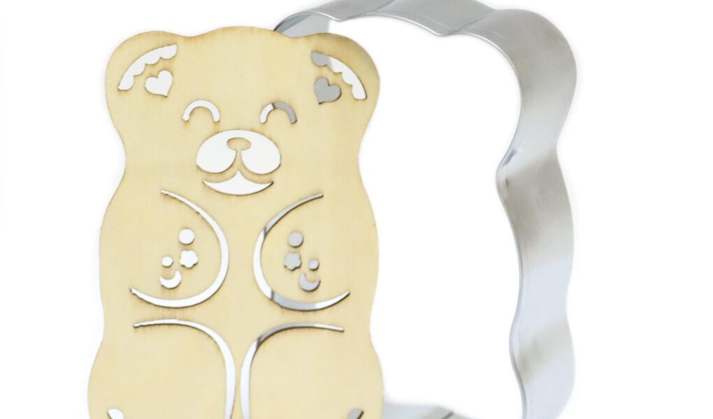 teddy bear cookie cutter and stamp